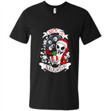 Christmas Shirt, Santa Nice Or Naughty Xmas - Men's V-Neck