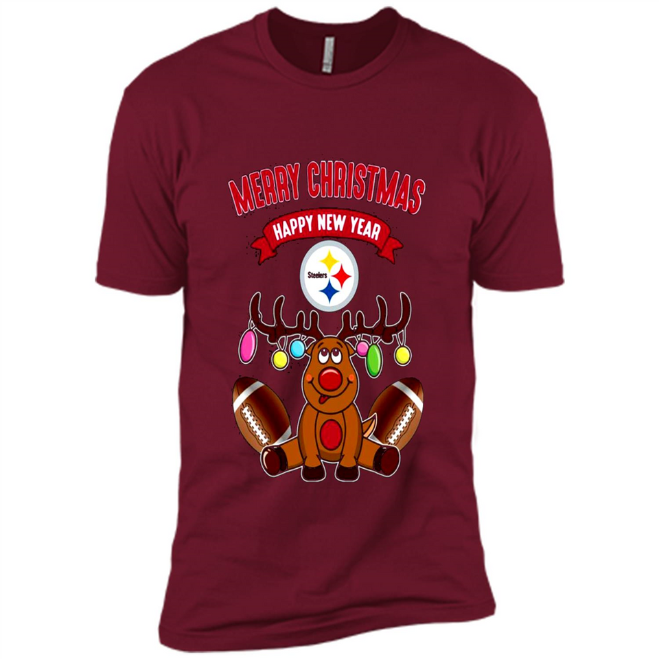Pittsburgh Steelers NFL Reindeer Funny Merry Christmas And Happy New Year