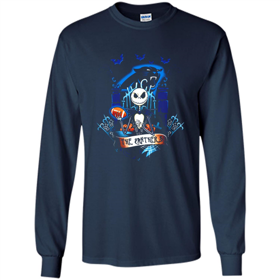 Carolina Panthers Halloween The Nightmare Before Christmas - Long Sleeve T-Shirt
