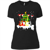 Santa Hat Electric Guitar Classical Guitar Christmas shirt Ladies' Boyfriend
