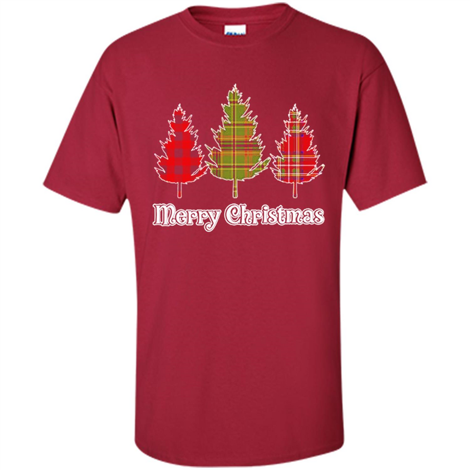 Plaid Christmas Tree Shirt Merry Christmas Plaid is Rad
