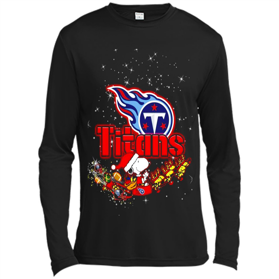 Snoopy Christmas Tennessee Titans - Canvas Long Sleeve T-Shirt