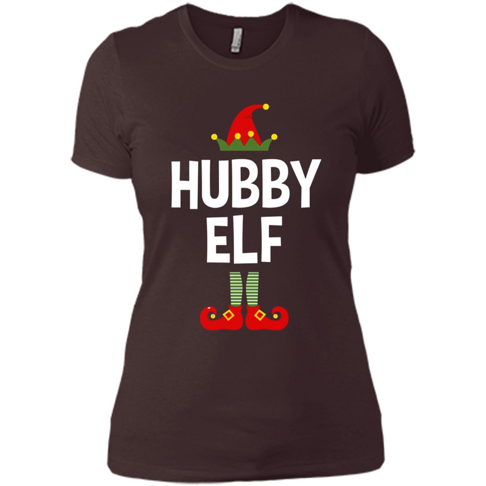 Hubby Elf Shirt - Family Matching Christmas Pajamas - Ladies' Boyfriend T-Shirt