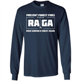 Prevent Forest Fires Rake America Great Again Shirt PINGPONG - Long Sleeve T-Shirt