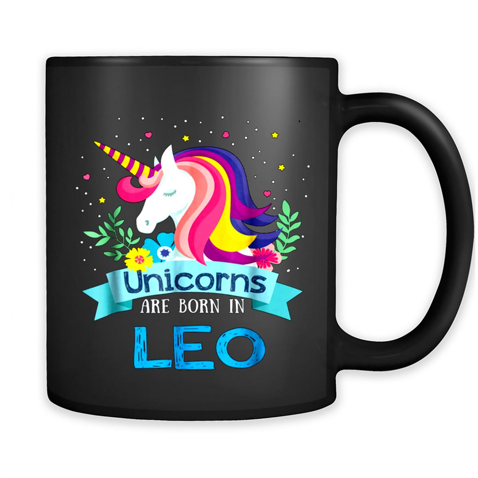 Unicorns are born in Leo Birthday Rainbow Gift Ladies Custom