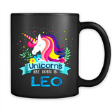 Unicorns are born in Leo Birthday Rainbow Gift Ladies Custom