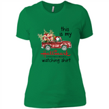Snoopy This Is My Hallmark Christmas Movies Watching T-Shirt - Ladies' Boyfriend T-Shirt