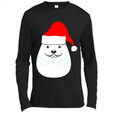 Funny Hamster Christmas t-shirt Santa Hat - Canvas Long Sleeve T-Shirt