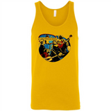 Dancing Funny Guitar Vintage Metal Rock Band Shirt PINGPONG - Canvas Unisex Tank