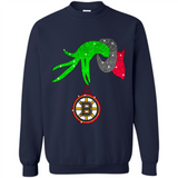 GRINCH HAND HOLDING BOSTON BRUINS GLITTER CHRISTMAS PINGPONG