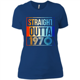 Retro Straight Outta 1970 48 Years Old - Ladies' Boyfriend T-Shirt