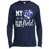 Washington Huskies Football My Heart is on that Field - Canvas Long Sleeve T-Shirt