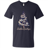Dallas Cowboys NFL Football Team Logo Christmas Tree T-Shirt - Men's V-Neck