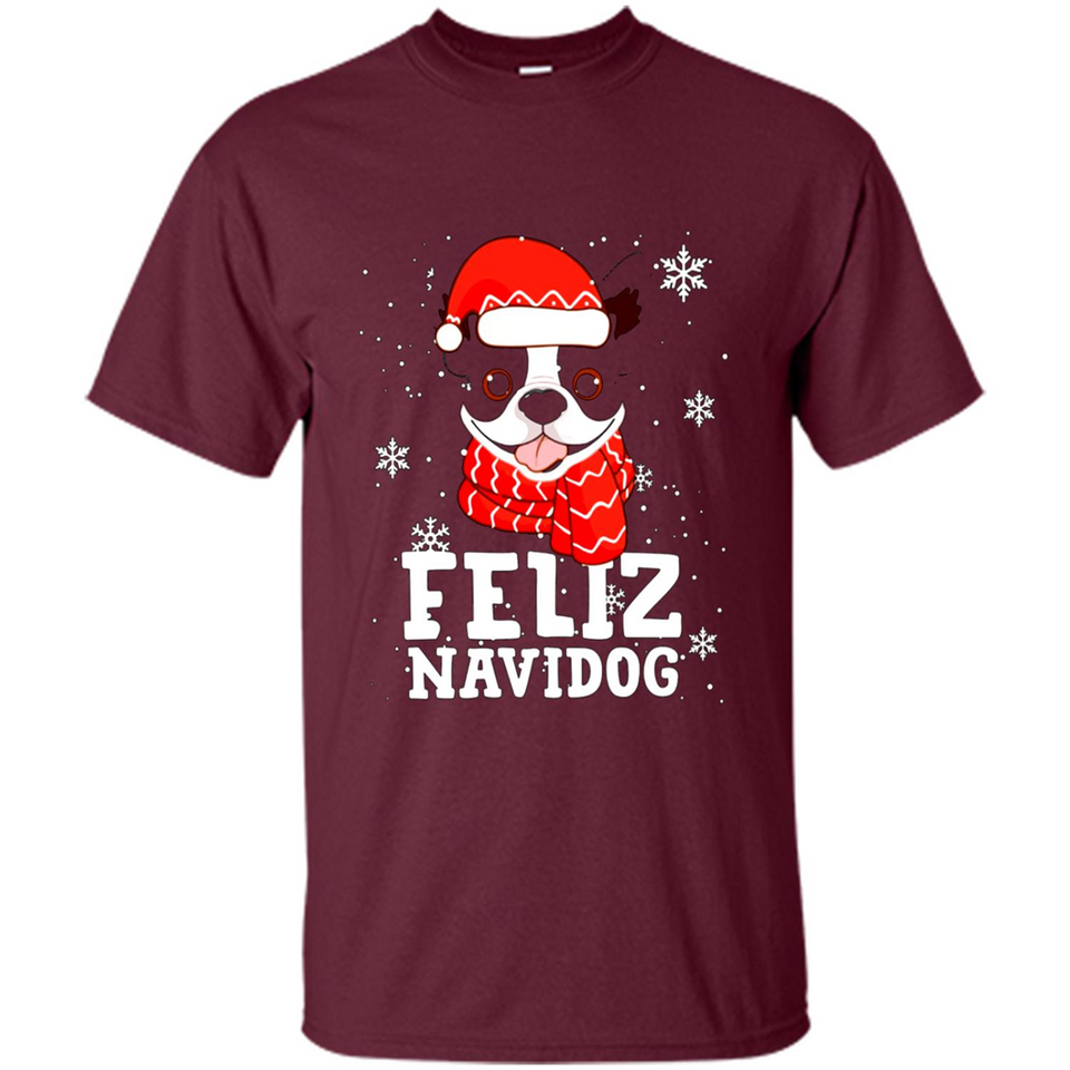 Feliz Navidog Boston Terrier Dog Ugly Xmas Sweater PING PONG