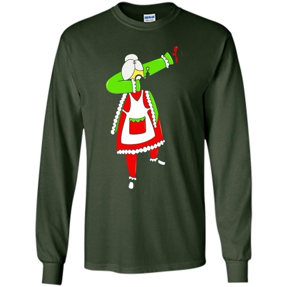 Funny Dabbing Mrs. Santa Claus Christmas Dab - Long Sleeve T-Shirt