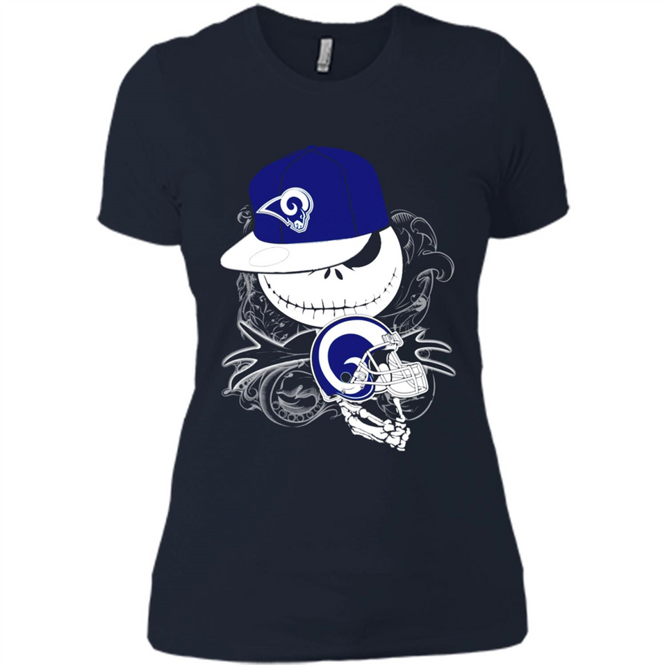Jack Skellington The Nightmare Before Christmas-Rams Football - Ladies' Boyfriend T-Shirt