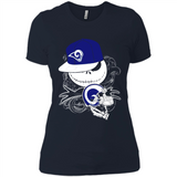 Jack Skellington The Nightmare Before Christmas-Rams Football - Ladies' Boyfriend T-Shirt