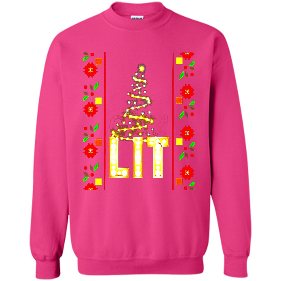 Funny Lets Get Lit Christmas Tree - Sweatshirt