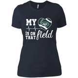 New York Jets Football My Heart is on that Field - Ladies' Boyfriend T-Shirt