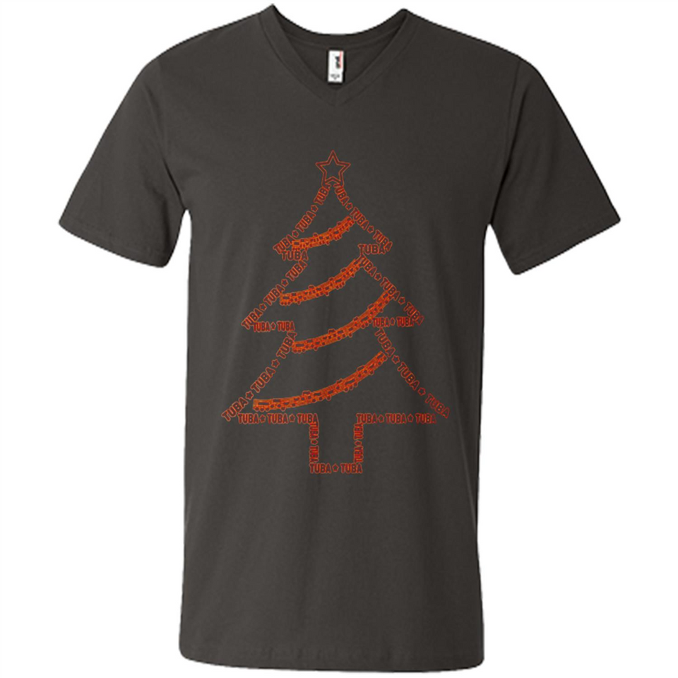 Tuba Text Christmas Tree Musical Instrument Holiday Shirt