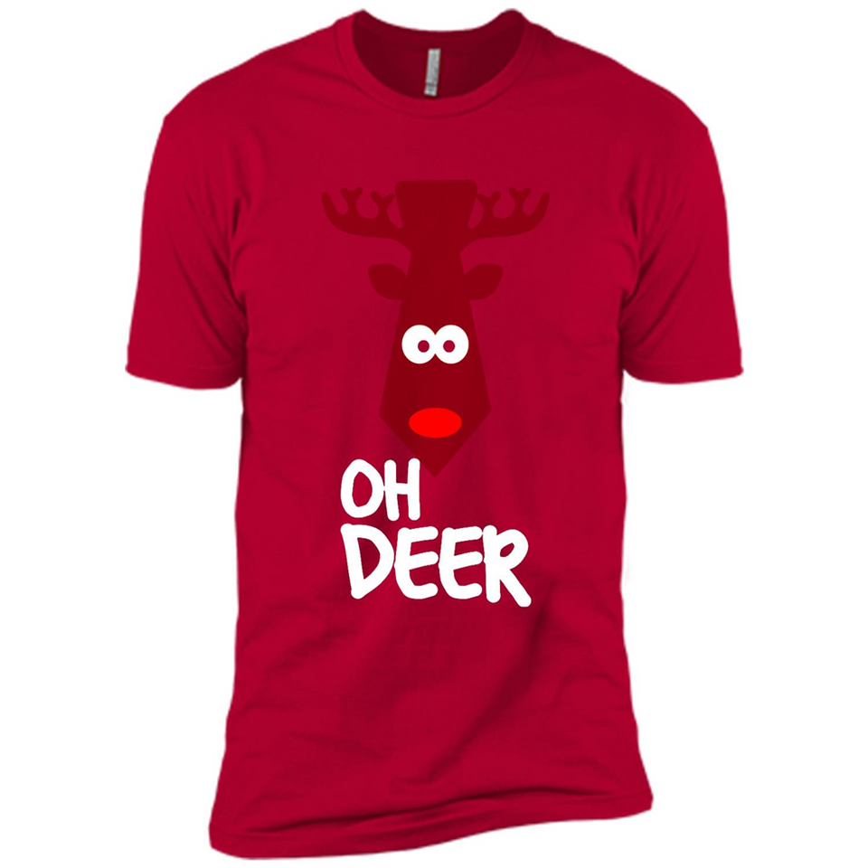 Oh Deer Christmas Reindeer Black mugs PINGPONG - Premium Short Sleeve T-Shirt