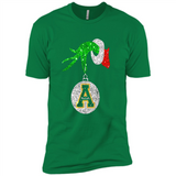 Funny Appalachian State Mountaineers Glitter Grinch Monogram Ornament Christmá - Premium Short Sleeve T-Shirt