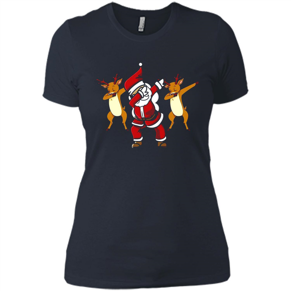 Dabbing Santa - Funny Santa Claus Christmas Dab - Ladies' Boyfriend T-Shirt