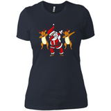 Dabbing Santa - Funny Santa Claus Christmas Dab - Ladies' Boyfriend T-Shirt