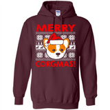Funny Christmas Santa Corgi Dog Merry Corgmas - Hoodie