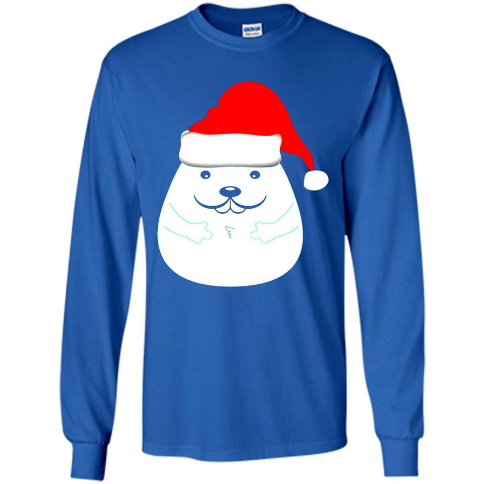 Funny Hamster Christmas t-shirt Santa Hat - Long Sleeve T-Shirt