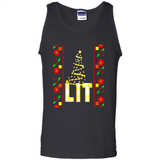 Funny Lets Get Lit Christmas Tree - Tank Top
