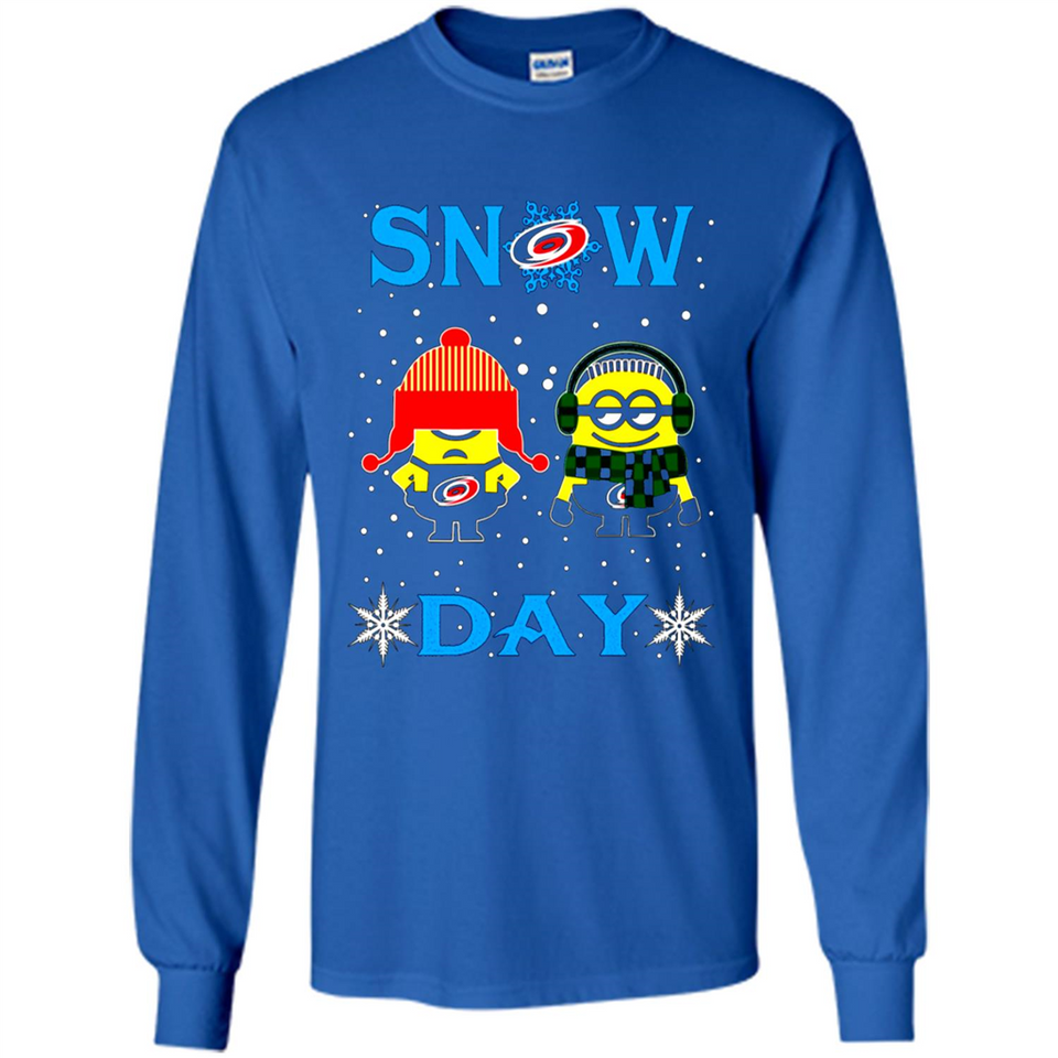 Snow Day Shirt For Carolina Hurricanes Vs Minion Fans pingpong