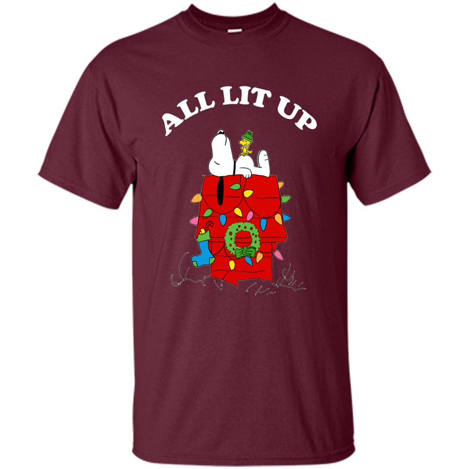Peanuts By Schulz Snoopy Young Men_s Christmas SweatShirt - Shirt