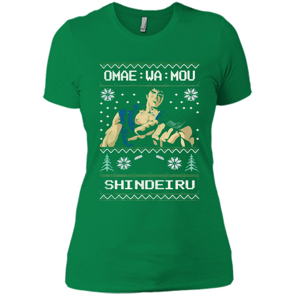 Omae Wa Mou Shindeiru Ugly Christmas Sweater - Ladies' Boyfriend T-Shirt