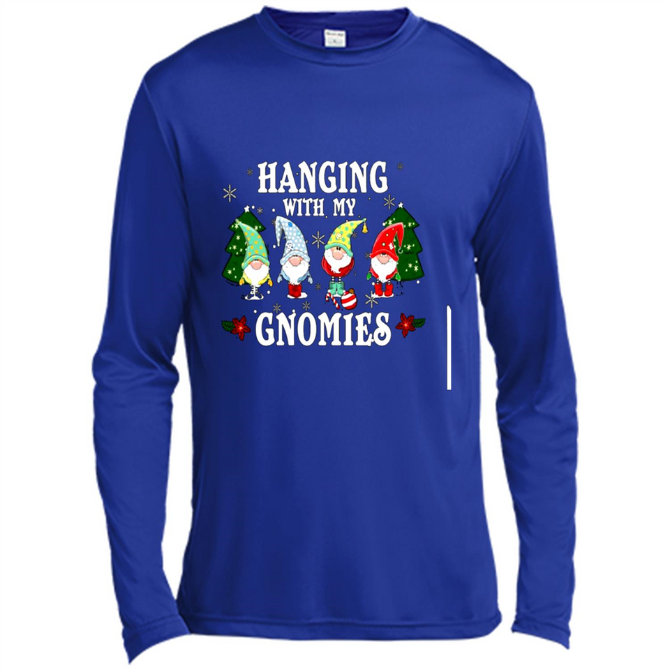 Christmas Garden Gnome Hanging With My Gnomies - Canvas Long Sleeve T-Shirt