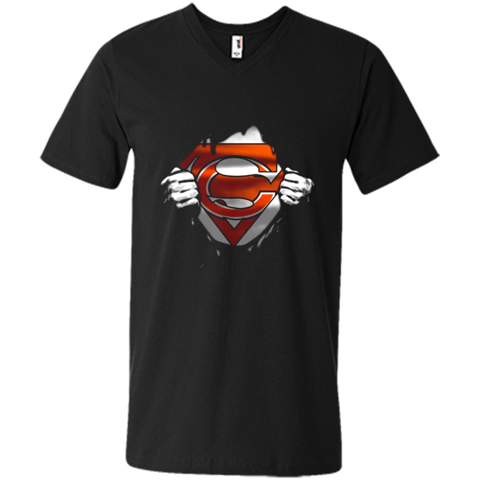 Chicago Bears And Superman Fans - Men's V-Neck