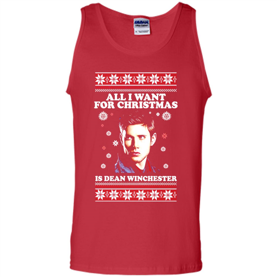 All I want for Christmas is Dean Winchester sweater - Tank Top