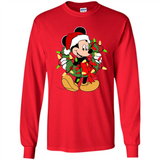 Disney Mickey Mouse Christmas Lights Sweatshirt - Long Sleeve T-Shirt