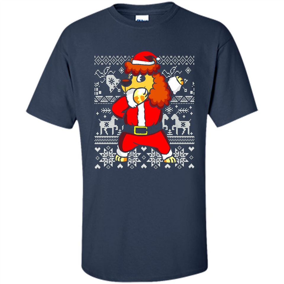 Dabbing Poodle Santa Christmas Holiday Sweatshirt - Shirt
