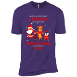 Never Underestimate A July Woman Watches Hallmark Movies Sweatshirt - Premium Short Sleeve T-Shirt
