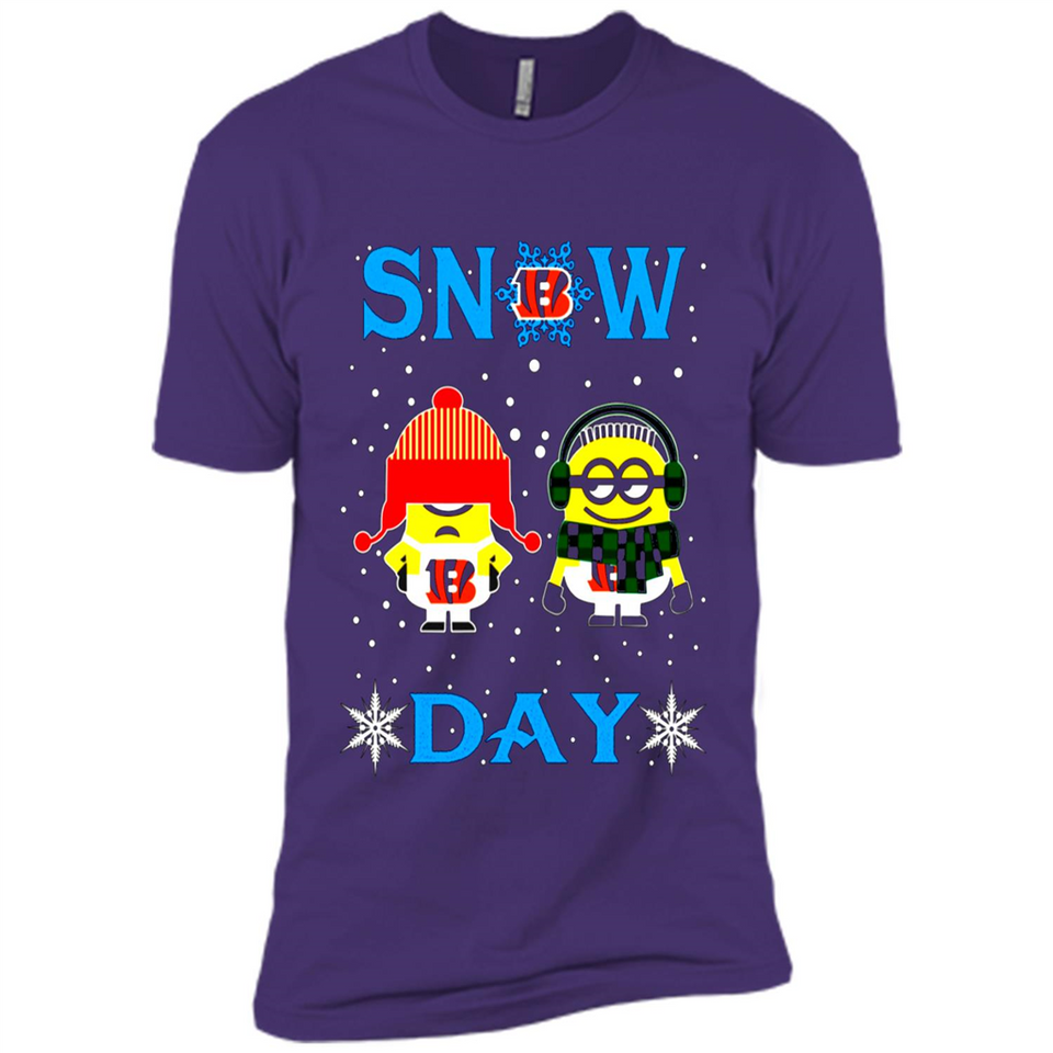 Snow Day Shirt For Cincinnati Bengals Vs Minion Fans pingpong