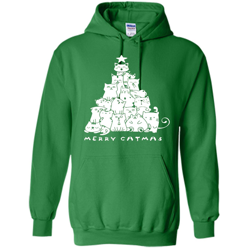 Merry Catmas - Merry Christmas Cat Lover Mug PINGPONG - Hoodie