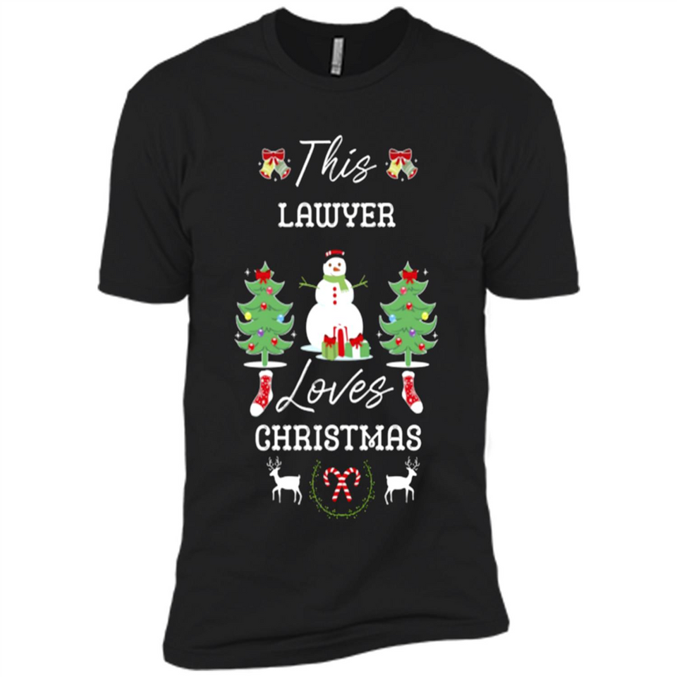 This Lawyer Loves Christmas Tree Shirt with Snowman
