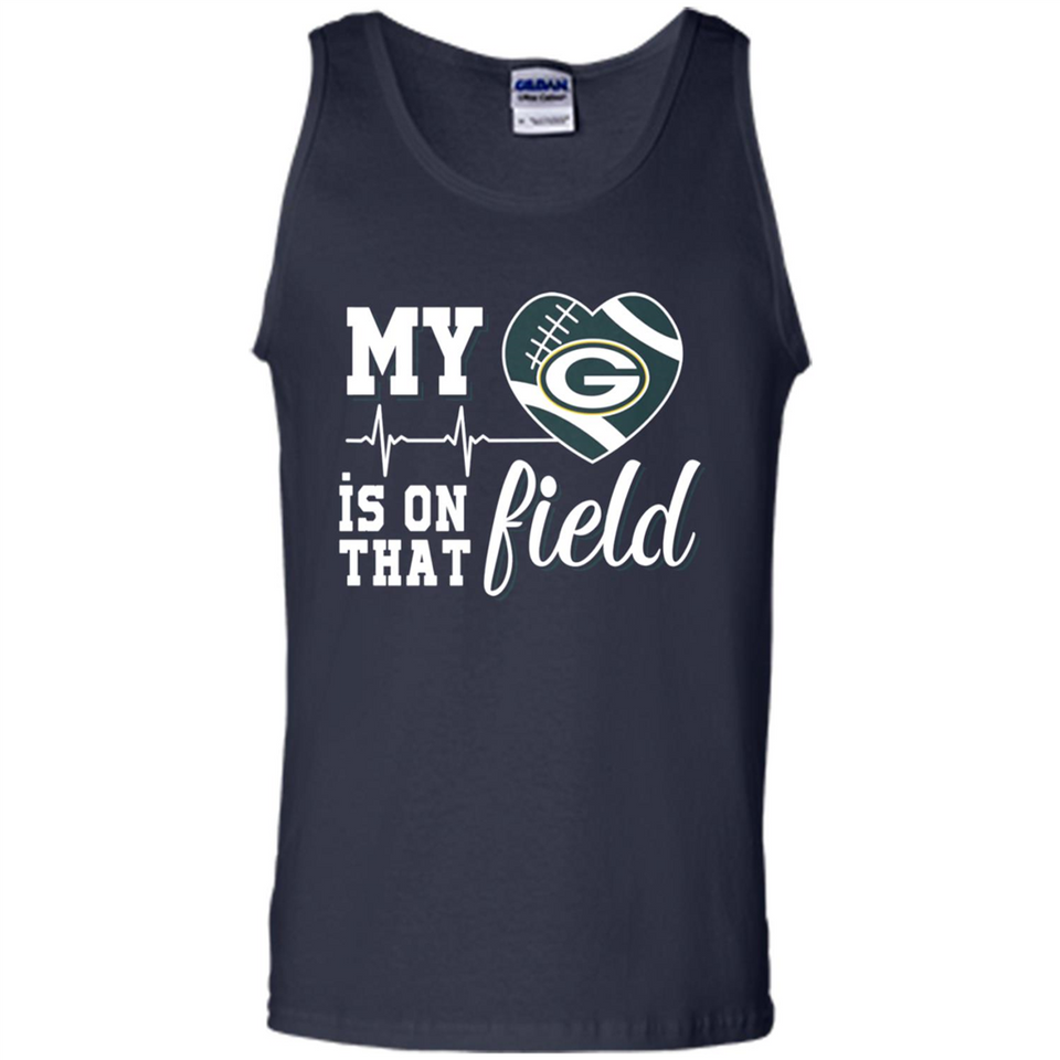 Green Bay Packers Football My Heart is on that Field - Tank Top