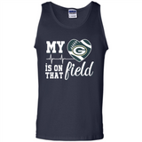 Green Bay Packers Football My Heart is on that Field - Tank Top