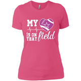 Dallas Cowboys Football My Heart is on that Field - Ladies' Boyfriend T-Shirt