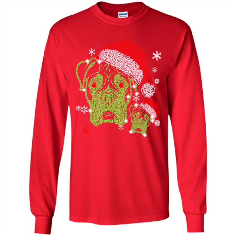 Boxer Dog diamond Christmas - Long Sleeve T-Shirt