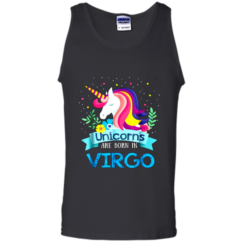 Unicorns are born in Virgo Birthday Rainbow Gift Ladies Custom