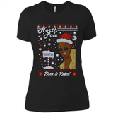 North Pole Born and Raised Shirt, Merry Xmas Ugly Christmas - Ladies' Boyfriend T-Shirt