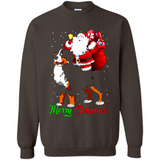 Merry Christmas Santa Claus With Big Dog sweater PINGPONG